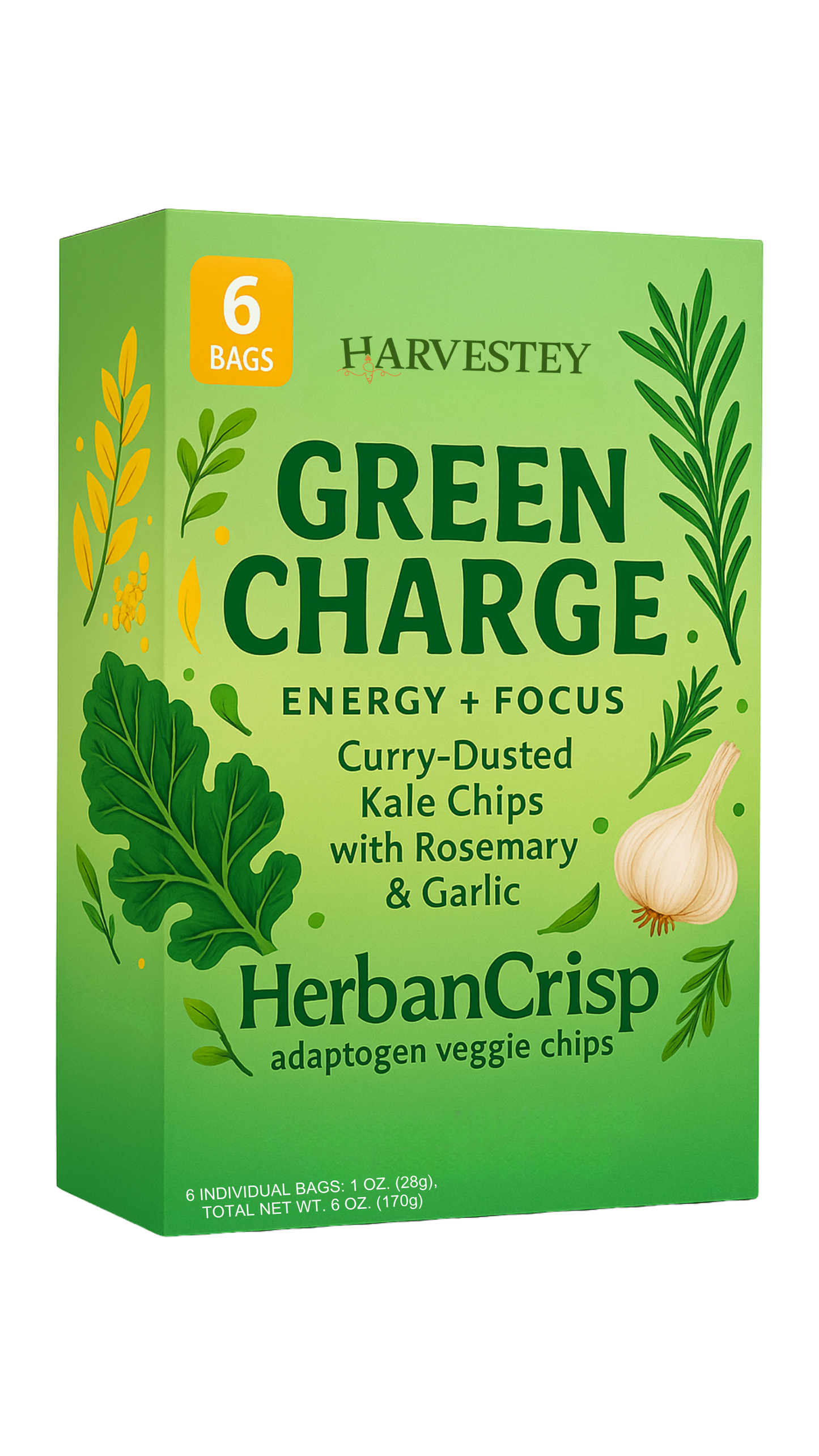 HerbanCrisp Green Charge Kale Chips