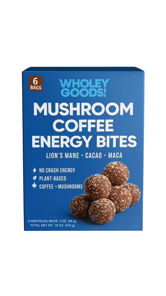 WholeyGoods! Mushroom Coffee Energy Bites