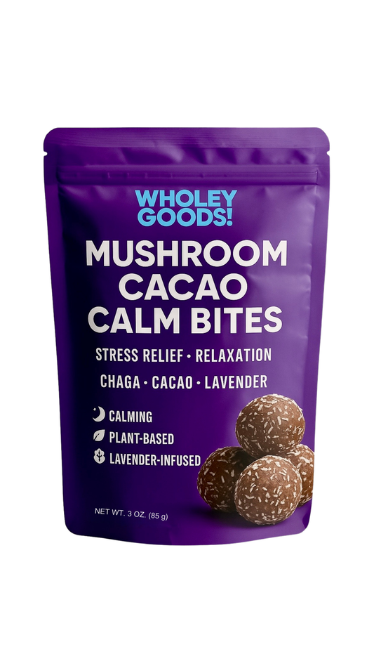 WholeyGoods! Mushroom Cacao Calm Bites