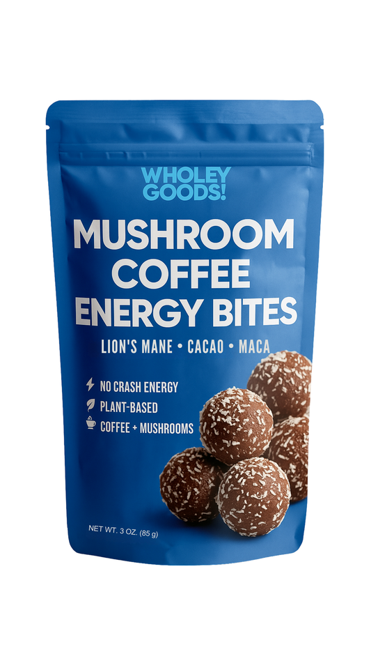 WholeyGoods!  Mushroom Coffee Energy Bites